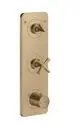 AXOR-HG-AXOR-Citterio-E-Thermostatmodul-380-120-Unterputz-fuer-2-Verbraucher-mit-Platte-Brushed-Bronze-36703140 gallery number 1